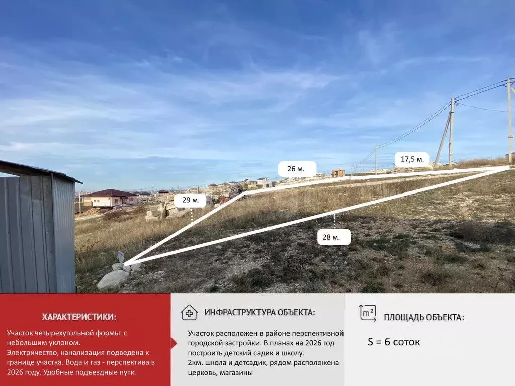 Участок в Крым, Симферополь ул. Эдуарда Тотлебена (6.0 сот.) - Фото 1