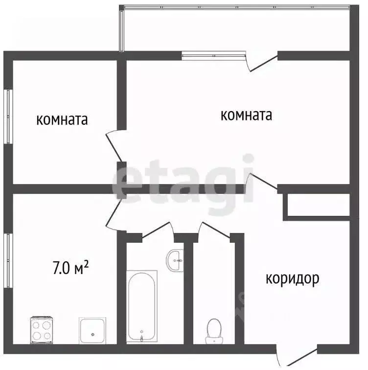 2-к кв. Костромская область, Кострома Полянская ул., 5 (49.5 м) - Фото 1