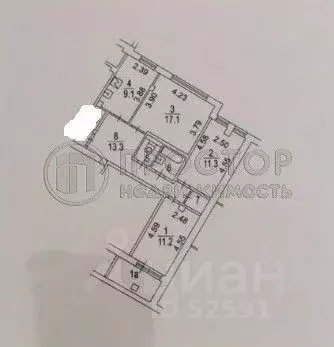 3-к кв. Москва ул. Космонавта Волкова, 29К1 (68.3 м) - Фото 1