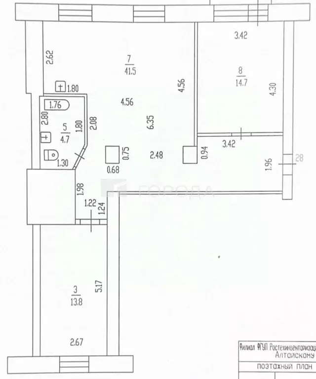 3-к кв. Алтайский край, Барнаул Деповская ул., 18 (76.8 м) - Фото 2