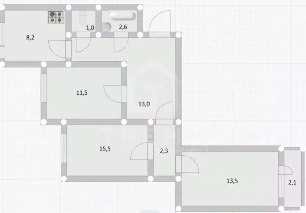3-к кв. Санкт-Петербург Яхтенная ул., 2К1 (67.4 м) - Фото 2