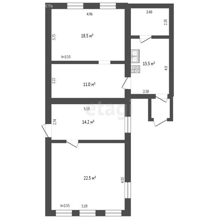 Дом в Саранск, Учительская улица (241 м) - Фото 0