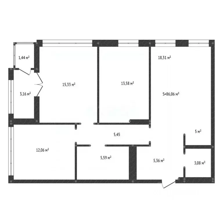4-к кв. Башкортостан, Уфа ул. Аксакова, 18 (88.89 м) - Фото 2