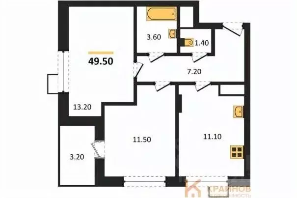 2-к кв. Воронежская область, Воронеж бул. Содружества, 6 (49.5 м) - Фото 0