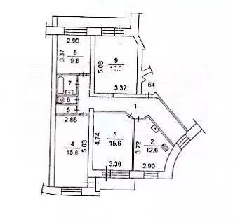 4-к кв. Томская область, Томск Вокзальная ул., 21 (100.0 м) - Фото 1