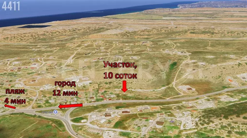 Участок в Севастополь ш. Качинское, 156 (10.0 сот.) - Фото 2