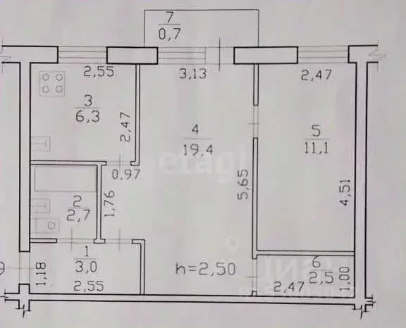 2-к кв. Забайкальский край, Чита Северный мкр, 7 (45.0 м) - Фото 2