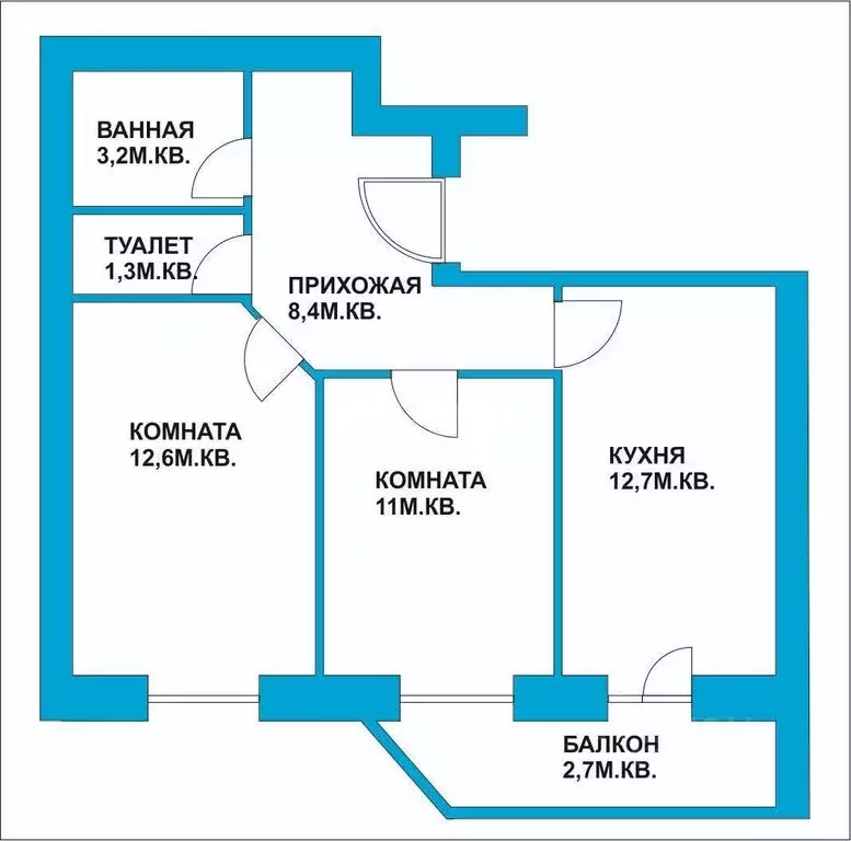 2-комнатная квартира: Раменское, улица Берёзовая Роща, 14 (52.1 м) - Фото 0