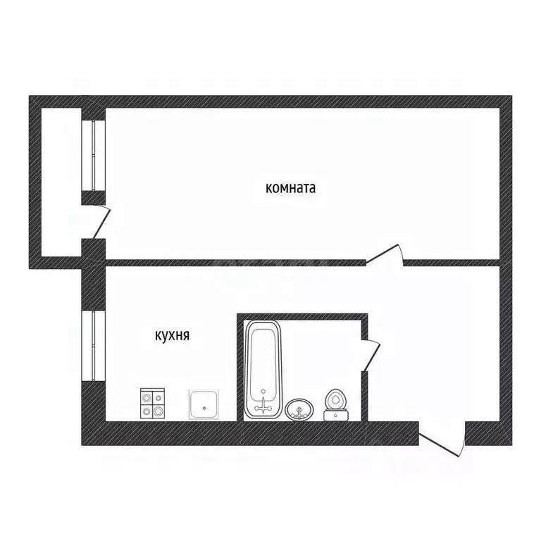 1-к кв. Ленинградская область, Приморск наб. Лебедева, 1А (31.4 м) - Фото 2