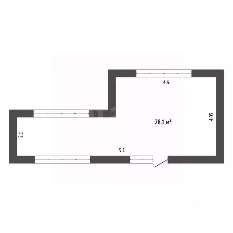 Офис в Крым, Евпатория просп. Победы, 59ЕлитГ (28 м) - Фото 2