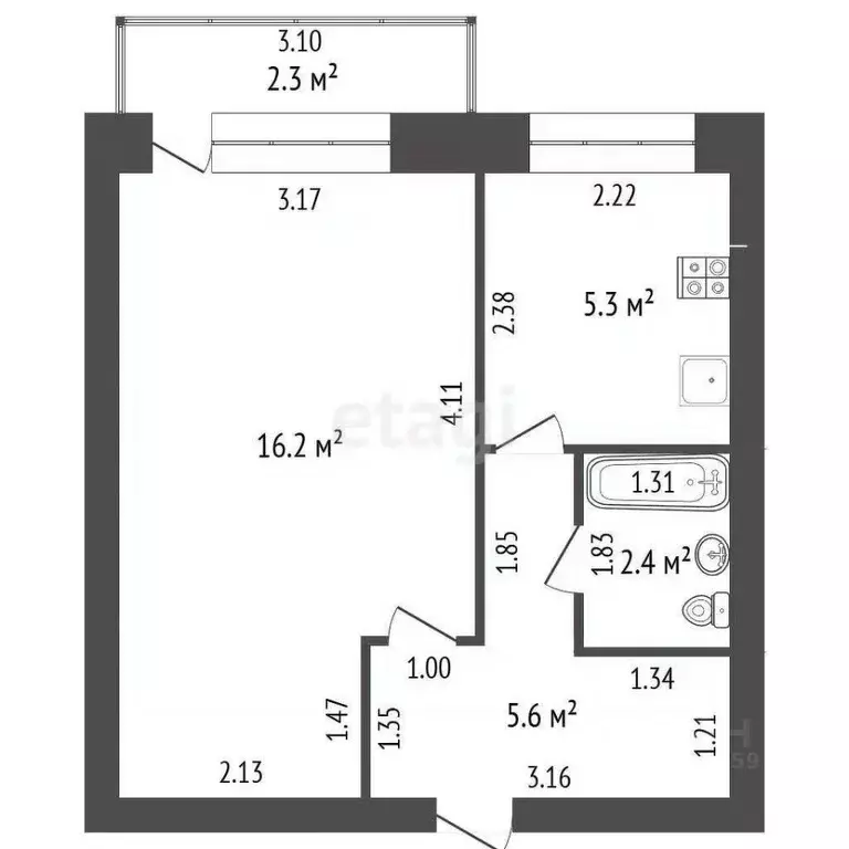 1-к кв. Саха (Якутия), Якутск ул. Лермонтова, 138/2 (29.5 м) - Фото 2