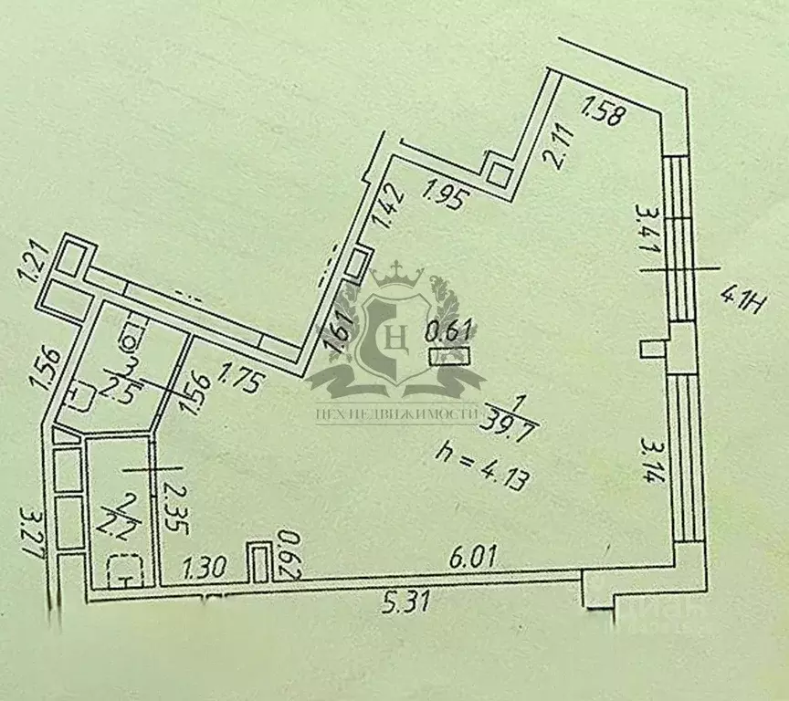 Торговая площадь в Санкт-Петербург просп. Ветеранов, 214 (44 м) - Фото 2