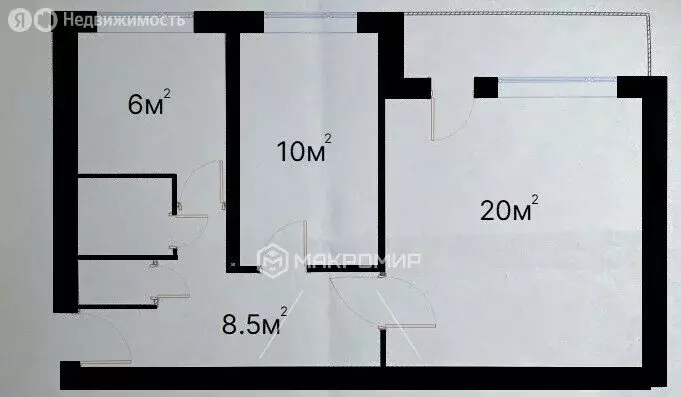 2-комнатная квартира: Санкт-Петербург, улица Партизана Германа, 22к2 ... - Фото 1