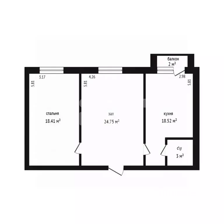 2-к кв. Дагестан, Дербент пер. Карла Маркса, 57 (66.74 м) - Фото 2