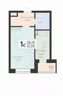 1-комнатная квартира: Воронеж, улица Независимости, 78к3 (31.1 м) - Фото 1