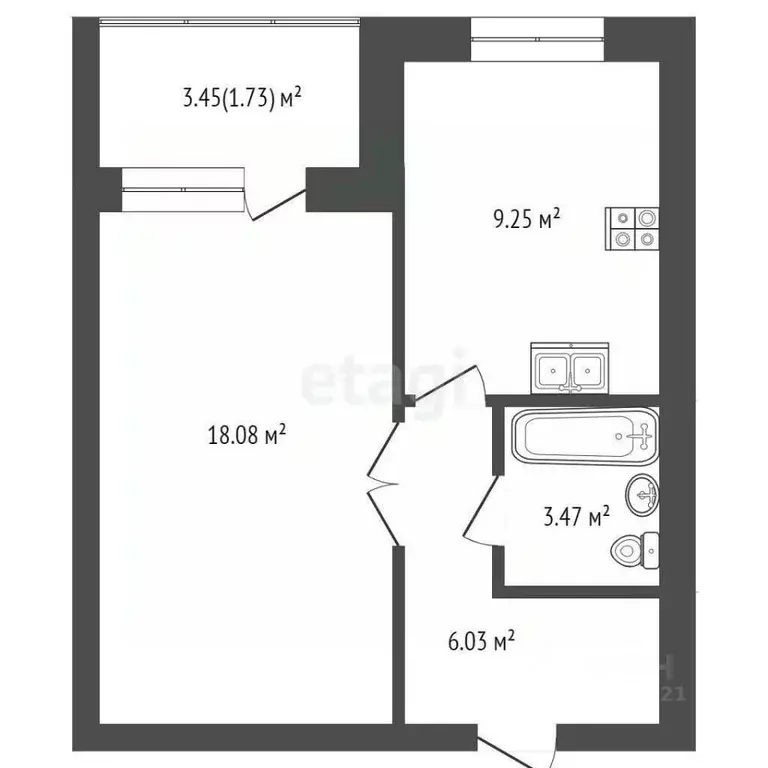 1-к кв. Марий Эл, Йошкар-Ола ул. Яна Крастыня, 2 (41.7 м) - Фото 1