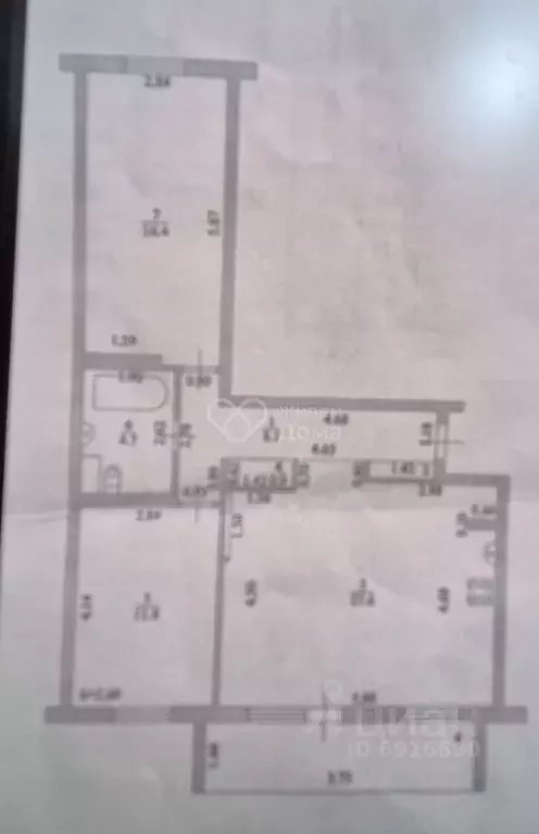 3-к кв. Волгоградская область, Городище рп ул. Нефтяников, 11 (70.0 м) - Фото 2