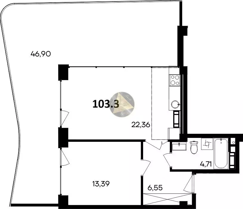 1-к кв. Крым, Сакский район, Лесновское с/пос, с. Прибрежное ул. ... - Фото 2