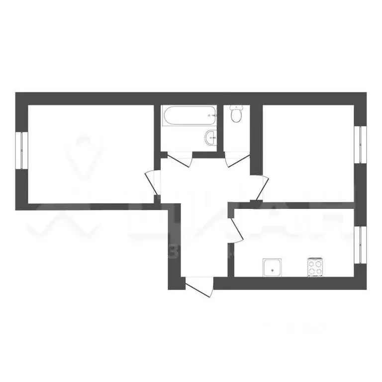 2-к кв. Тверская область, Тверь ул. Левитана, 46 (49.0 м) - Фото 2