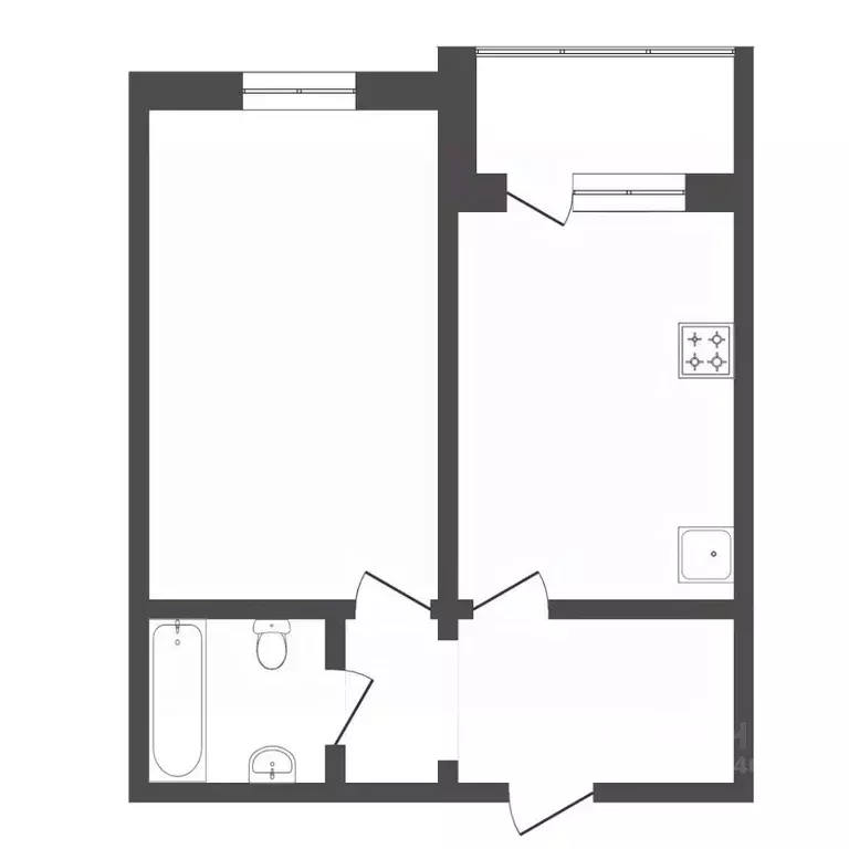 1-к кв. Тюменская область, Тюмень ул. Александра Протозанова, 12к1 ... - Фото 2