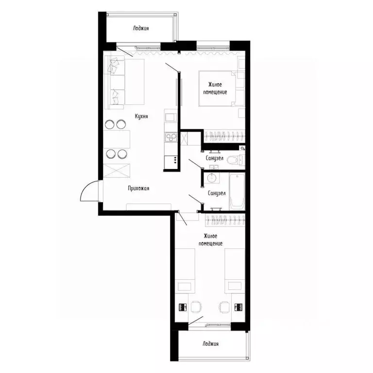 1-к кв. Приморский край, Владивосток ул. Бринера (60.3 м) - Фото 1