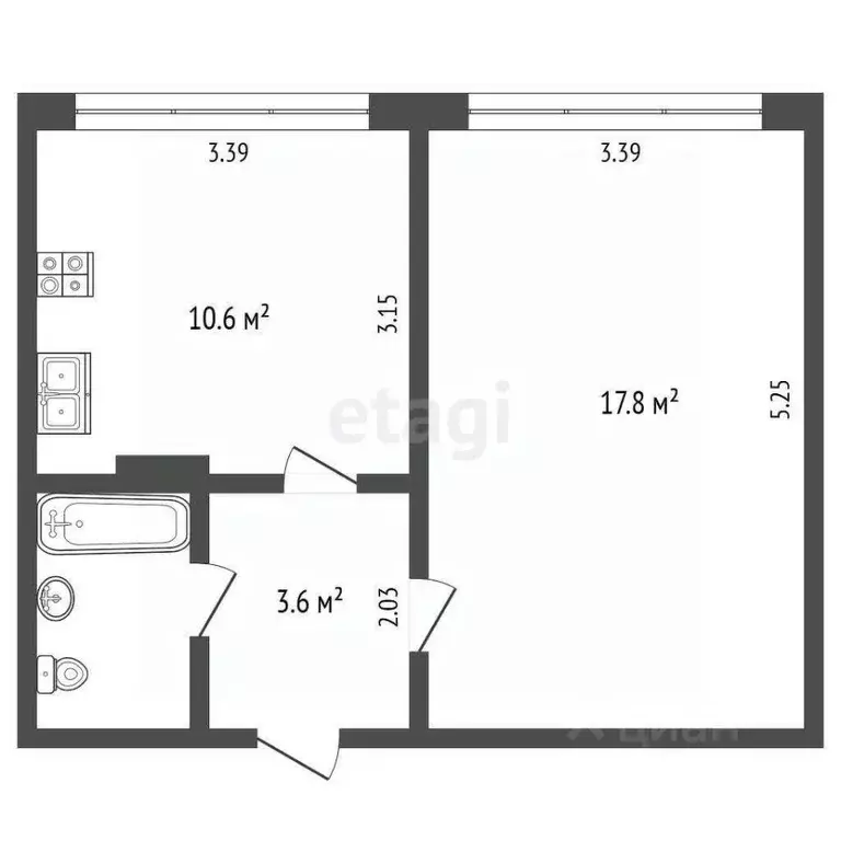 1-к кв. Ямало-Ненецкий АО, Новый Уренгой просп. Мира, 37 (35.0 м) - Фото 2