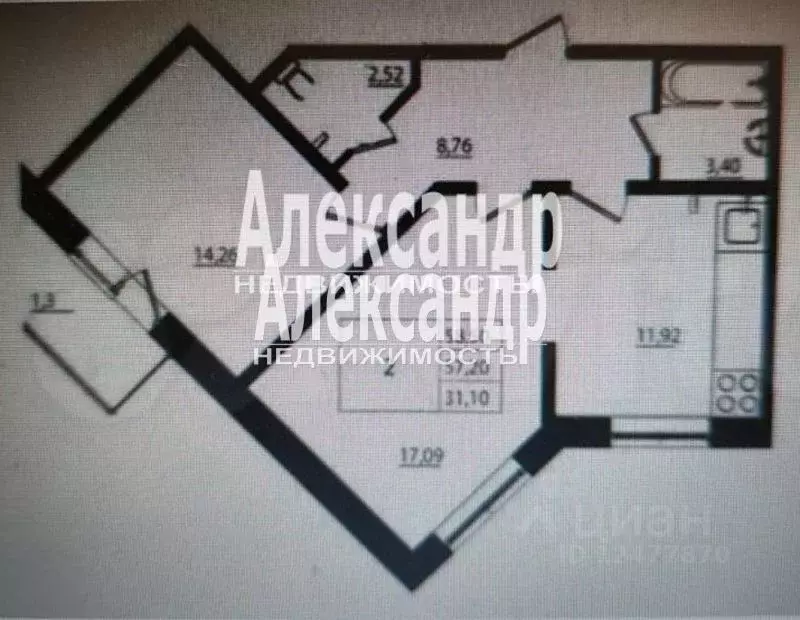 2-к кв. Ленинградская область, Мурино Всеволожский район, ул. Шоссе в ... - Фото 2