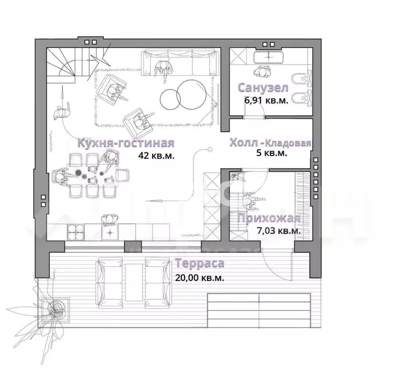 Таунхаус в Воронежская область, Рамонский район, Яменское с/пос, д. ... - Фото 2