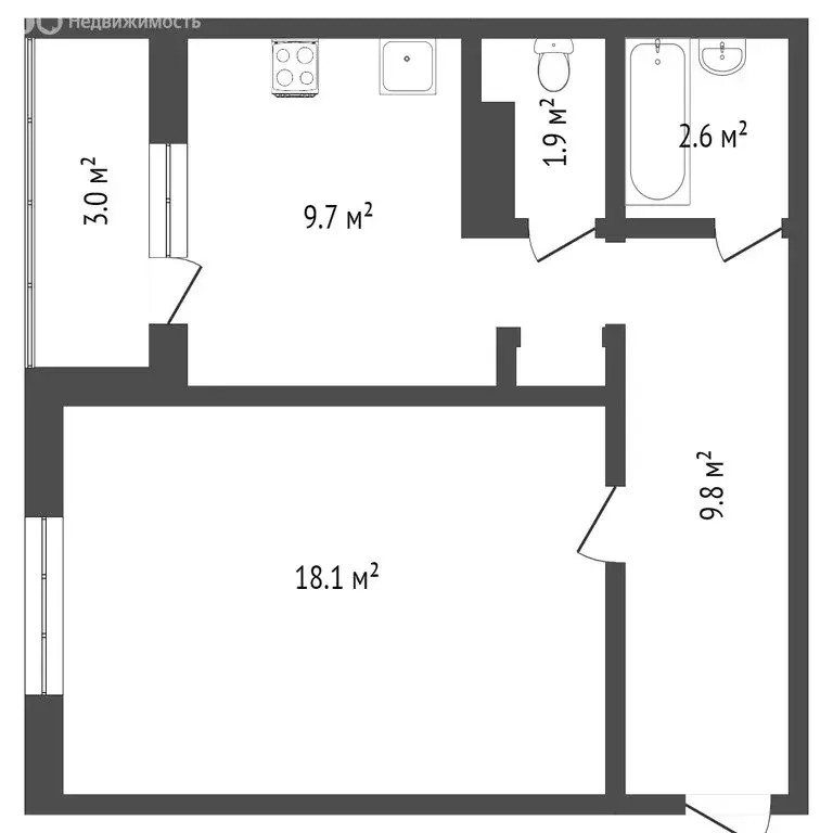 1-комнатная квартира: Нижний Новгород, проспект Кораблестроителей, 70 ... - Фото 1
