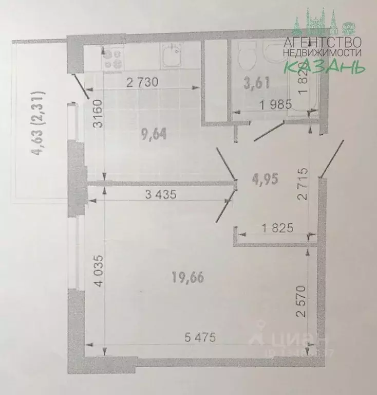 1-к кв. Татарстан, Казань просп. Победы, 139к3 (38.0 м) - Фото 2