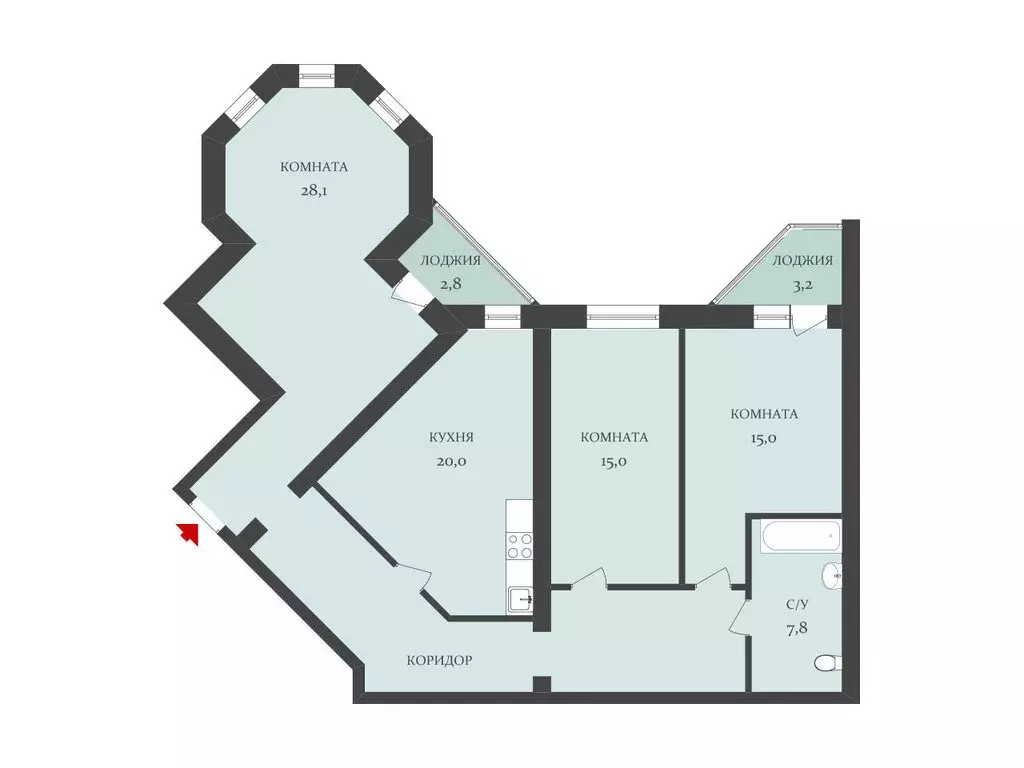 3-комнатная квартира: Волгоград, улица Глазкова, 23 (121.5 м) - Фото 0