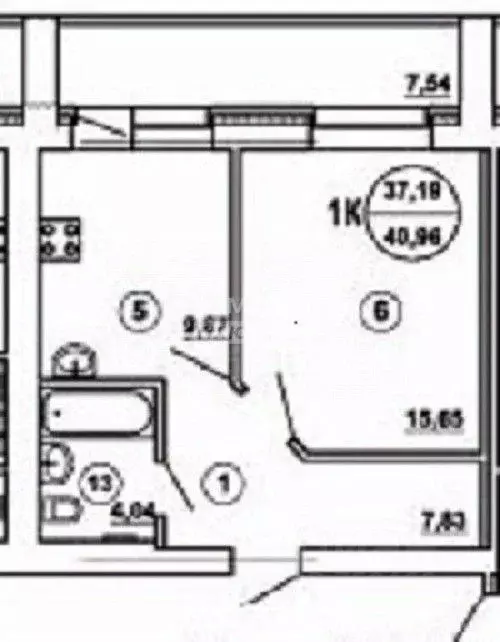 1-к кв. Новосибирская область, Новосибирск ул. Титова, 253/7 (40.0 м) - Фото 1