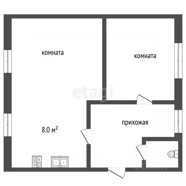 2-к кв. Костромская область, Судиславль пгт ул. Мира, 15 (39.6 м) - Фото 2