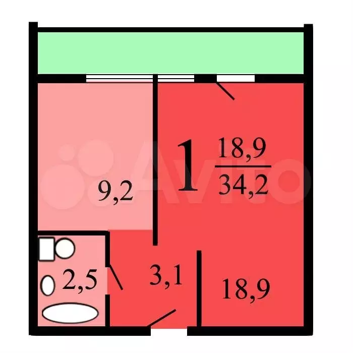 1-к. квартира, 35 м, 5/24 эт. - Фото 0