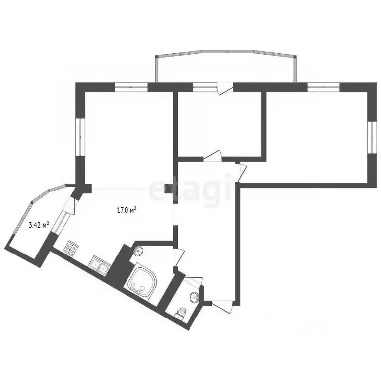 3-к кв. Самарская область, Самара Солнечная ул., 18 (83.0 м) - Фото 1