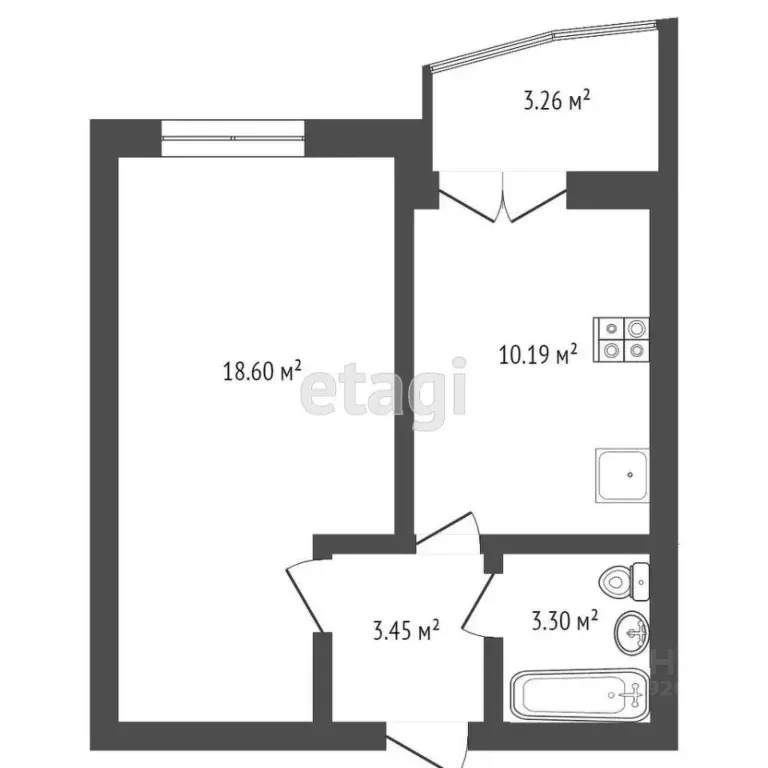1-к кв. Ярославская область, Ярославский муниципальный округ, пос. ... - Фото 2