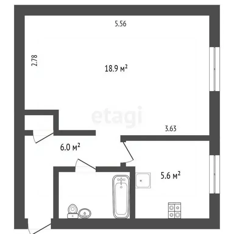 1-к кв. Санкт-Петербург Автовская ул., 28/30 (28.0 м) - Фото 1