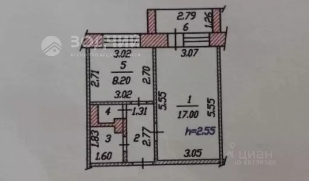 1-к кв. Чувашия, Чебоксары ул. Короленко, 22к1 (32.5 м) - Фото 2