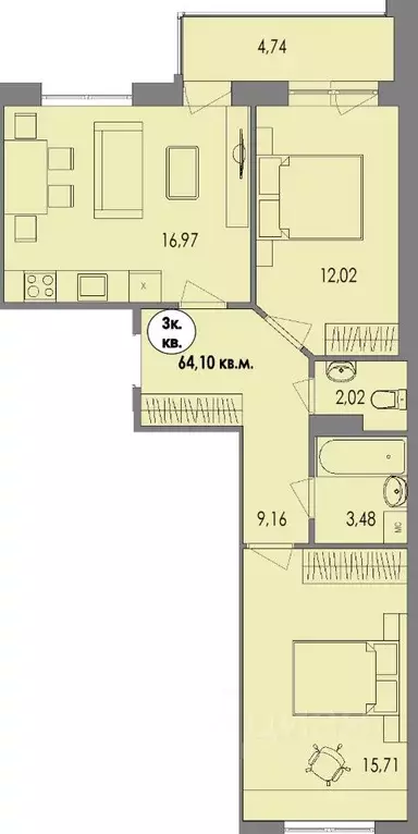 3-к кв. Карелия, Петрозаводск Перевалка-2 тер., Университетский ... - Фото 0