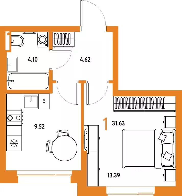 1-к кв. Московская область, Мытищи Страна.Парковая жилой комплекс ... - Фото 1