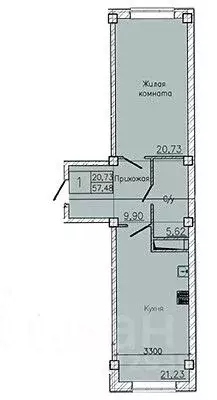 1-к кв. Ставропольский край, Пятигорск ул. Ермолова, 28А (56.74 м) - Фото 1