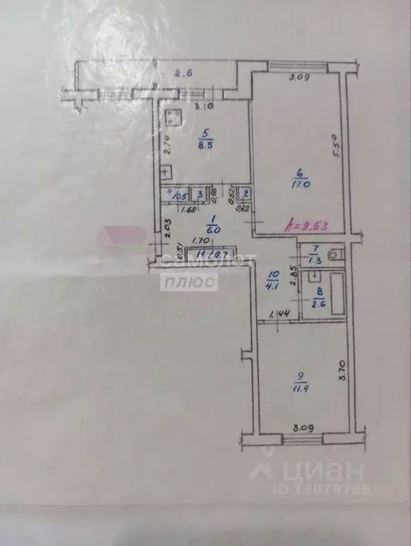 2-к кв. Забайкальский край, Чита ул. Энтузиастов, 17 (52.5 м) - Фото 1