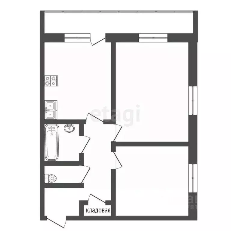 Квартира, 2 комнаты, 44.4 м - Фото 2