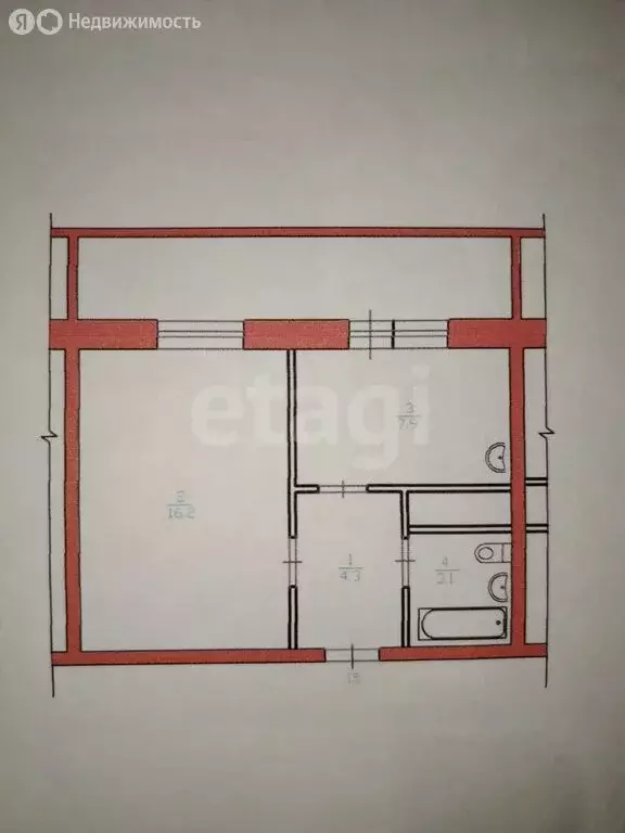 1-комнатная квартира: Ижевск, улица Гагарина, 5Б (31.2 м) - Фото 1