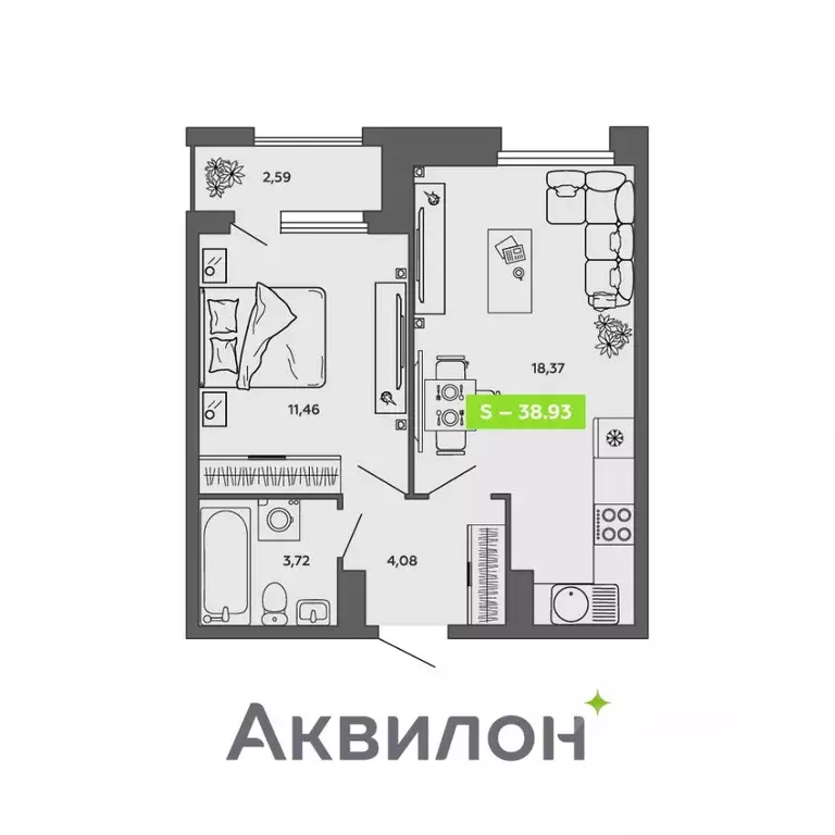 1-к кв. Архангельская область, Архангельск Ломоносовский округ,  ... - Фото 1