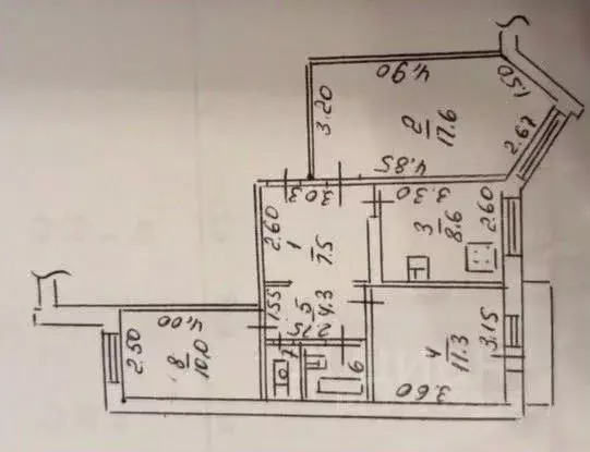 3-к кв. Липецкая область, Липецк Дачный мкр, ул. М. Светлова, 31 (63.4 ... - Фото 2