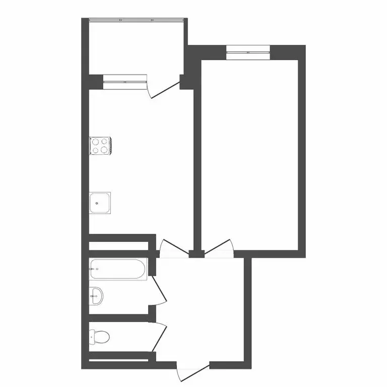 1-комнатная квартира: Тюмень, улица Николая Зелинского, 1 (43.1 м) - Фото 1