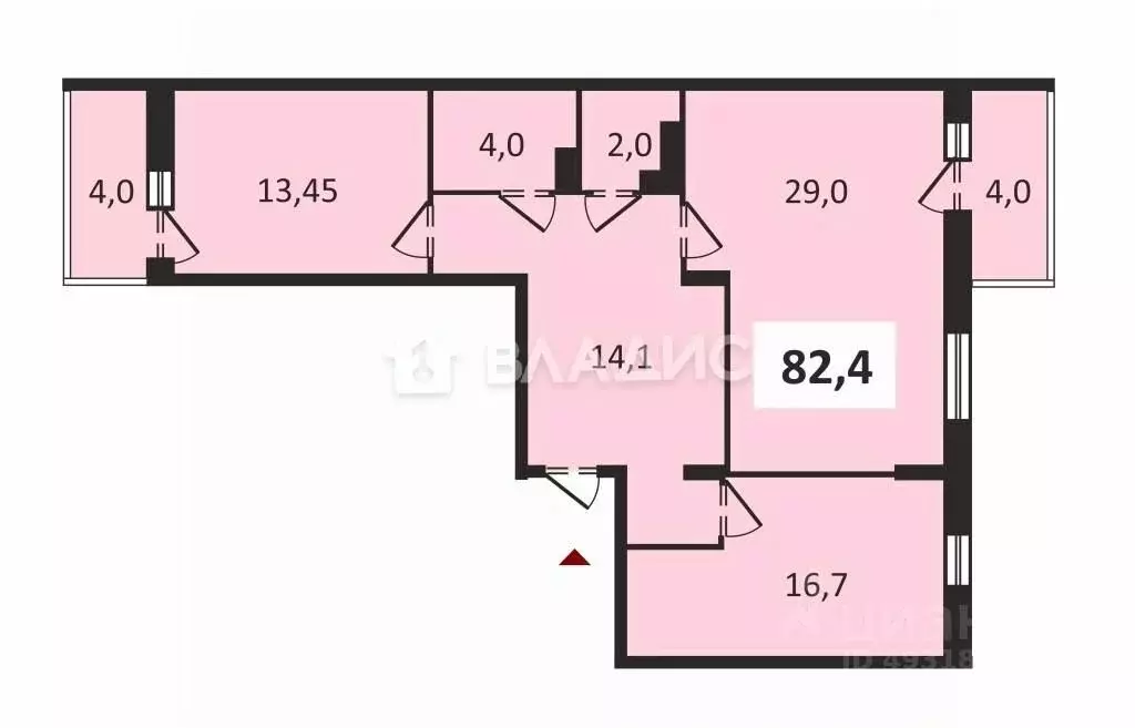 3-к кв. Владимирская область, Владимир ул. Нижняя Дуброва, 47к1 (82.4 ... - Фото 1