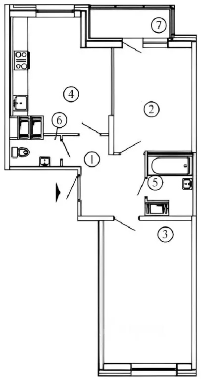 2-к кв. Санкт-Петербург ул. Русановская, 17к2 (64.2 м) - Фото 2