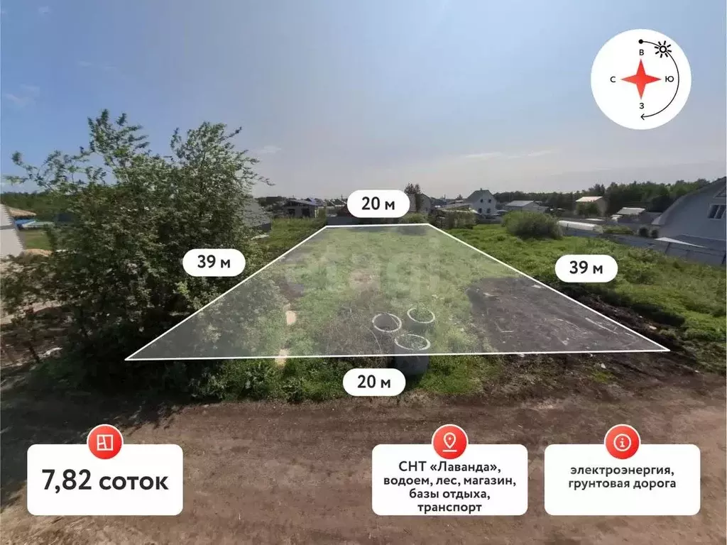 Участок в Тюменская область, Тюмень Лаванда садовое товарищество, ул. ... - Фото 1